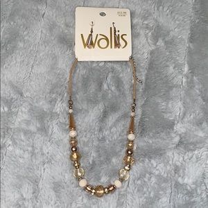 Beaded necklace and earrings